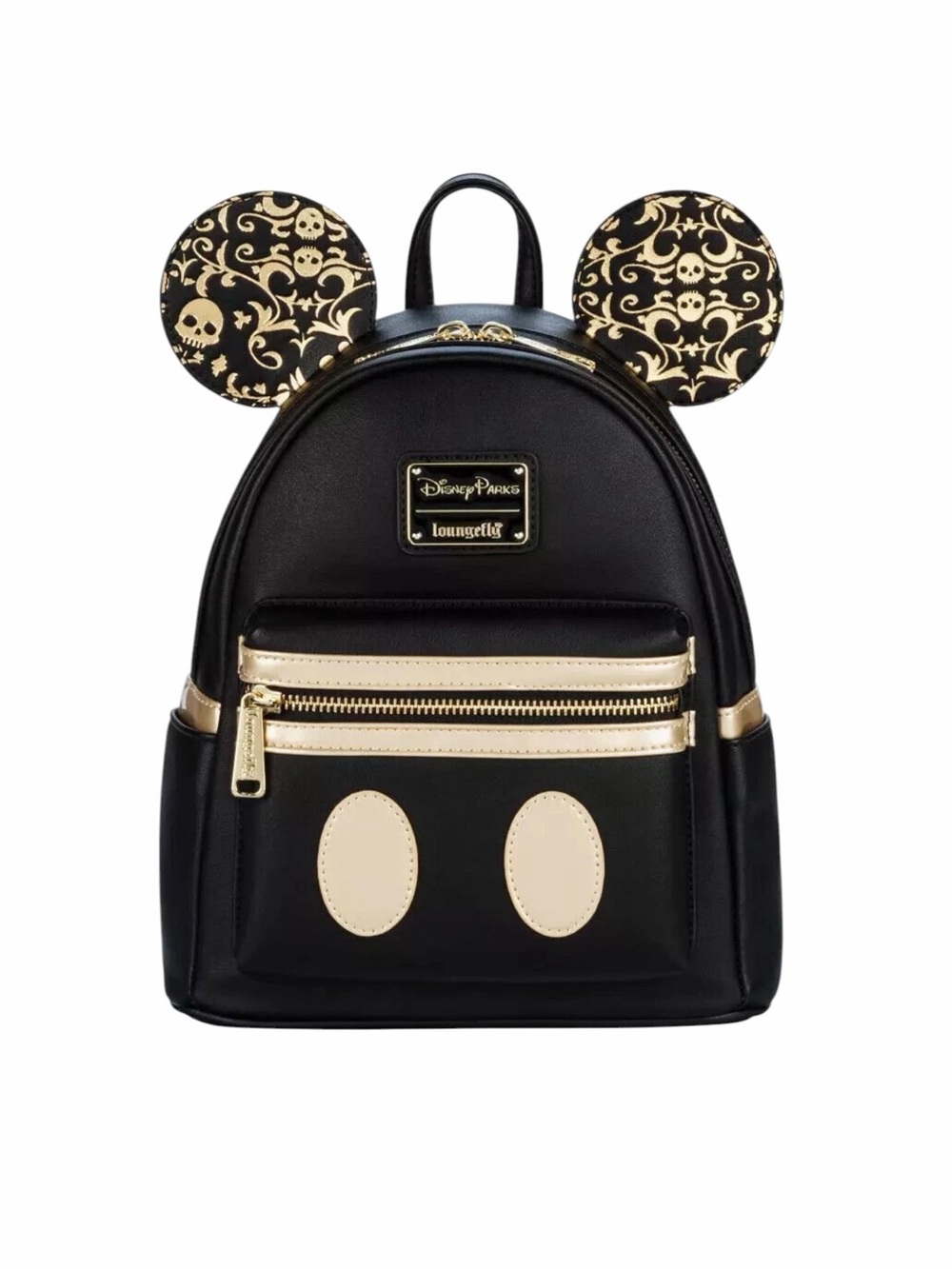 Loungefly Disney Parks Black and Gold Pirates of The Caribbean Mini Backpack